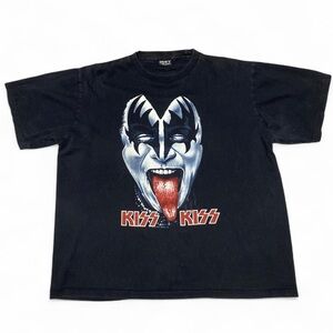Vintage Kiss Gene Simmons world domination graphic black T-shirt